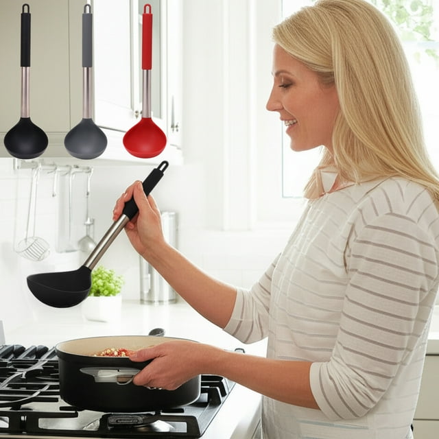 Kitchen Spoon under $5! CQCYD Kitchen Soup Spoon, Stainless Steel Stirring Spoon, Long Handle Cooking Utensil, Practical Kitchen Tool for Cooking Serving