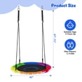 thumbnail image 2 of KloKick 700lbs 40" Saucer Tree Swing for Kids & Adults – Durable Outdoor Swing with LED Lights, 2 Tree Hanging Straps. Rainbow, 2 of 7