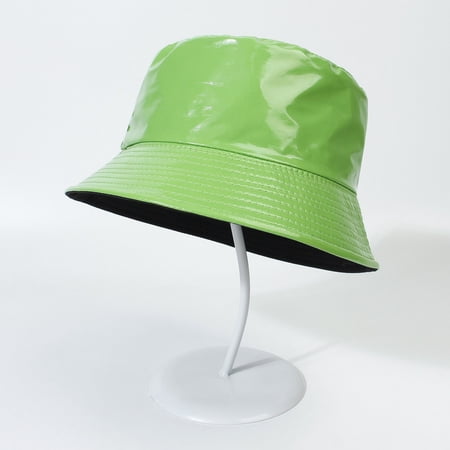 Sales 2026 Under $5 Green Hot Summer Bucket Hat GIJNRIUIUA Leather Color Double Fisherman s Hat Women s Outdoor Sun Basin Hat Foldable Travel Hat Men Multicolor Optional Visor Hats