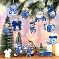 thumbnail image 6 of 36 Pcs Christmas Wooden Ornaments Blue Christmas Ornaments for Tree Vintage Winter Tree Decorations Xmas Hanging Wood Cutouts Decor for Farmhouse Home Winter Holiday Party Wreaths, 6 of 6