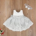 thumbnail image 2 of Musuos 2pcs Newborn Baby Girl Dress Lace Princess Tutu Party Dress + Headband Outfits, 2 of 6