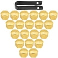 thumbnail image 3 of Cubierta de cubo de rueda 20 piezas 17mm cubiertas de cubo de rueda de neumático de coche universal tapa de protección de tornillo de perno de tuerca tapa de protección de oro, 3 of 8