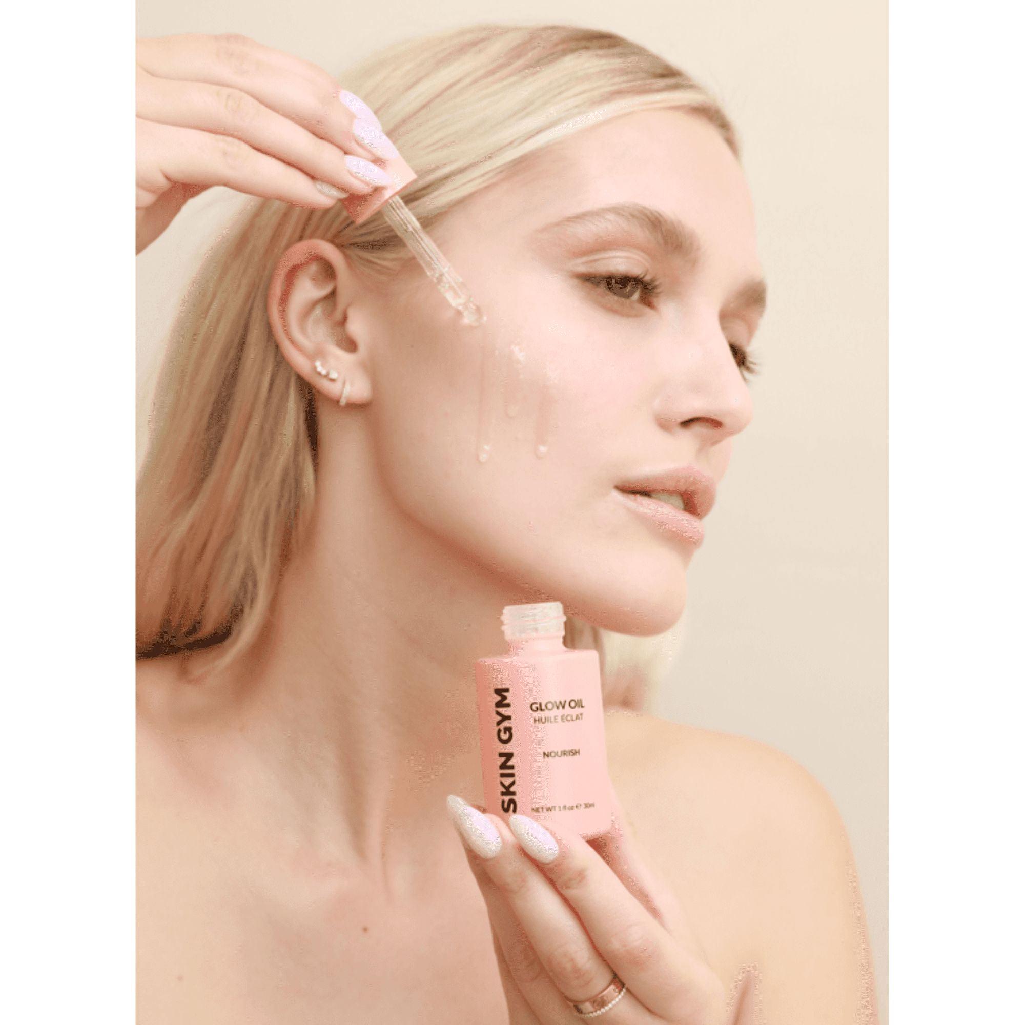 Skin Gym Glow Oil 30 ML Hydrating and Nourishing Facial Oil, Nutrient-Rich with Sunflower, Sweet Almond, and Sesame Oils for Dewy, Radiant Skin