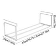 thumbnail image 2 of Adjustable Retractable Shoe Rack - Household Shoe Cabinet Layered Partition Shelf, Space-Saving Under-Cabinet Hanging Basket, Metal-Plastic Shoe Storage Rack for Closet & Entryway,28*8*5in, White, 2 of 5