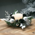 thumbnail image 3 of 15"H Sullivans Black Ball Pine Christmas Mini Wreath, Multicolored, 3 of 4