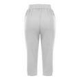 thumbnail image 4 of Gray Women's Pants Side Slit Pull On for Women Casual Lightweight Elastic High Waist Pants 2025 Summer, 4 of 6
