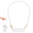 thumbnail image 1 of Mango de botella de agua, portabebidas de silicona portátil de 15.7 pulgadas, soporte con correas para Stanley Cup / la mayoría de las tazas de 8-40 oz [Blanco], 1 of 7