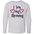 thumbnail image 3 of Inktastic I Love my Mommy- hearts Long Sleeve Youth T-Shirt, 3 of 5