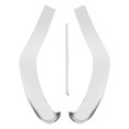 thumbnail image 1 of 3pcs ABS Chrome Front Bumper Plate forE Class W213 2016-2019 Car Accessories, 1 of 7
