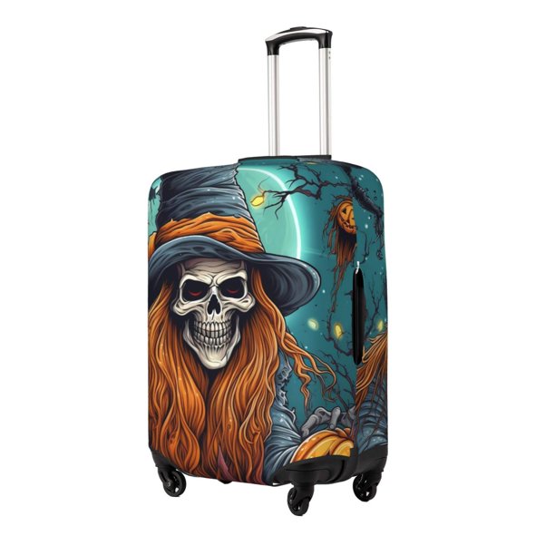Balery Cartoon Pumpkin Skull Funda de equipaje, fundas para maletas, elástica, lavable, protector de maletas, compatible con maletas de 18 a 32 pulgadas-X-Large