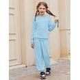 thumbnail image 3 of Arshiner Girls 2 Piece Outfits Casual Clothing Sets Long Sleeve Pullover Sweatshirts and Sweatpants with Pockets, 3 of 5