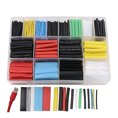 

TINYSOME 580x Heat Shrink Tube Wire Wrap Cable Sleeve Assortment Ratio 2:1 Electric Insulation Tube with Box Fast Heat Shrinkage