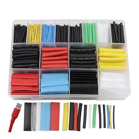 

TINYSOME 580x Heat Shrink Tube Wire Wrap Cable Sleeve Assortment Ratio 2:1 Electric Insulation Tube with Box Fast Heat Shrinkage