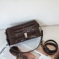thumbnail image 6 of Genuine Cowhide Leather Women's Crocodile Embossed Shoulder Bag, Flap Crossbody Satchel Purse, 6 of 8