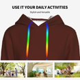 thumbnail image 4 of Haiem Brown for Men's Fashion Hoodies & Sweatshirts with Kangaroo Pocket,Hooded Sweatshirt with Eye-catching Drawstrings-Small, 4 of 7