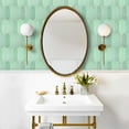 thumbnail image 2 of Peel and Stick Backsplash Feather Tile, Sage Green Self Adhesive Wall Tiles for Kitchen Bathroom, 2 of 6