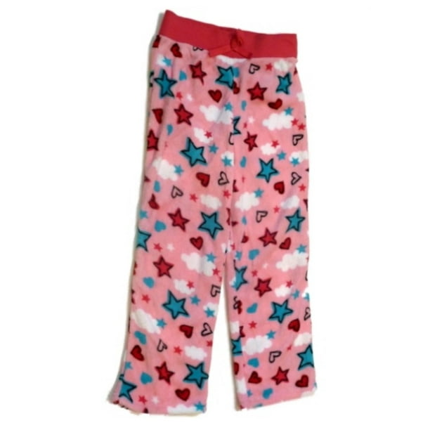 Jellifish Kids Jellifish Girl Pink Fleece Star Heart Sleep Pants