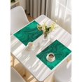 thumbnail image 5 of Green Marble Placemats Set of 6, Modern Farmhouse Gradient Abstract Fluid Art Placemats for Dining Table, Place Mats for Kitchen Tabletop, Waterproof Wipeable Dining Table Mats Set, 5 of 9