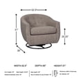 thumbnail image 3 of Ashley Tufted Polyester Glider Rocking Chair, Taupe, 3 of 6
