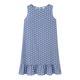 thumbnail image 4 of Vestido de mujer Vestido sin mangas con lunares Vestido sin mangas con volantes sueltos, Azul claro, 3L AweSitey AP002113-36, 4 of 4