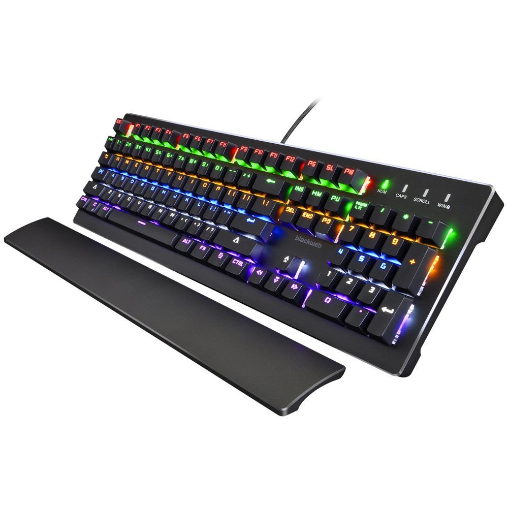 BlackGaming Mechanical Keyboard with USB Cable, Black