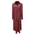 thumbnail image 5 of Plain Maxi Long Dress Women's Kaftan Long Sleeve Casaul Oversized Dress Casual Shirt Dress for Women Long Formal Dresses with Pockets Womens Strapless Dresses Summer Dresses Casual Long Womens Dresses, 5 of 5