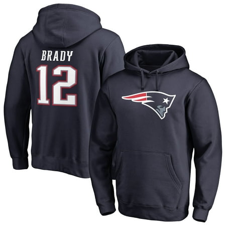 Nfl Football Pullover Jacket (Tom Brady New England Patriots NFL Pro Line by Fanatics Branded Name & Number Player Icon Pullover Hoodie -)