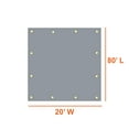 thumbnail image 3 of Tarps in Multiple Sizes 18 OZ Waterproof Tarpaulin - 100% UV & Weather Resistant Vinyl Coated PVC Tarps - Perfect for Canopy Tent, Boat or Pool Cover (20' x 80', Grey), 3 of 7