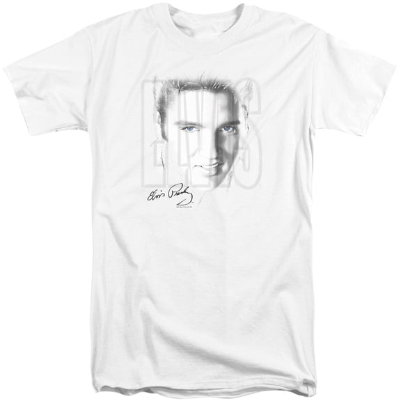Elvis Presley Blue Eyes S/S Adult Tall White