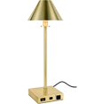 thumbnail image 1 of Elegant Decor Brio Collection 1-Light Brushed Brass Finish Table Lamp, 1 of 2