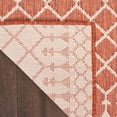 thumbnail image 2 of Nourison Positano Moroccan Trellis Flatweave Outdoor Rug Terracotta 2' x 6', 2 of 11