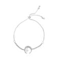 thumbnail image 2 of Hyasfey Women Bracelet Heart Moon Pendant Cubic Zirconia Decor Hollow Adjustable Length Stainless Lightweight Tassel Lady Wrist Chain Girlfriend Present, 2 of 8