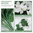 thumbnail image 3 of MLINS  4 Petals Violet Table Flowers African Violets Faux Fake Artificial Hanging Plants Green, 3 of 8