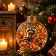 thumbnail image 6 of 2026 Christmas Home Party Decoration Fall Ornament Forest Wildlife In Glass Ball Hanging Ornament Pumpkin Maple Leaf Thanksgiving Christmas Tree Decor Christmas Celebration Party Supplies, 6 of 7
