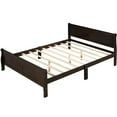 thumbnail image 4 of Jopath Full Platform Bed, Wood Bed Frame with Headboard and Wood Slat Support for Teen and Adult Espresso, 4 of 8