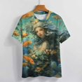 thumbnail image 3 of Mermaid Glitter Fish Scale Girls Women's Short Sleeve Tops Casual Blouses T Shirt, 3 of 6