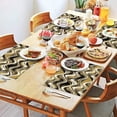 thumbnail image 2 of Black Gold White Marble Pattern Summer Placemats Table Placemats Set Of 4-Linen Kitchen Washable Placemats Table Mats 11.8"x17.7" Non-Slip Heat Resistant, 2 of 6