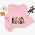thumbnail image 3 of Women's Christmas Sweatshirts Long Sleeve Crewneck Ribbed Cuffs Holiday Pullover Shirts Pink-3 L, 3 of 6