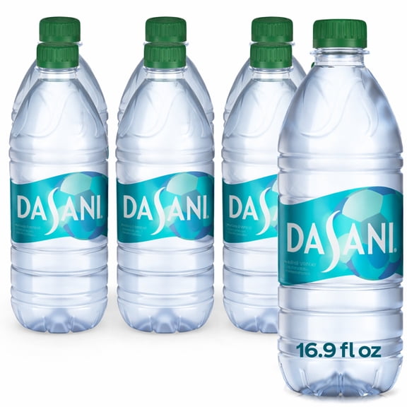 Dasani Purified Water Bottles, 16.9 fl oz, 6 Pack