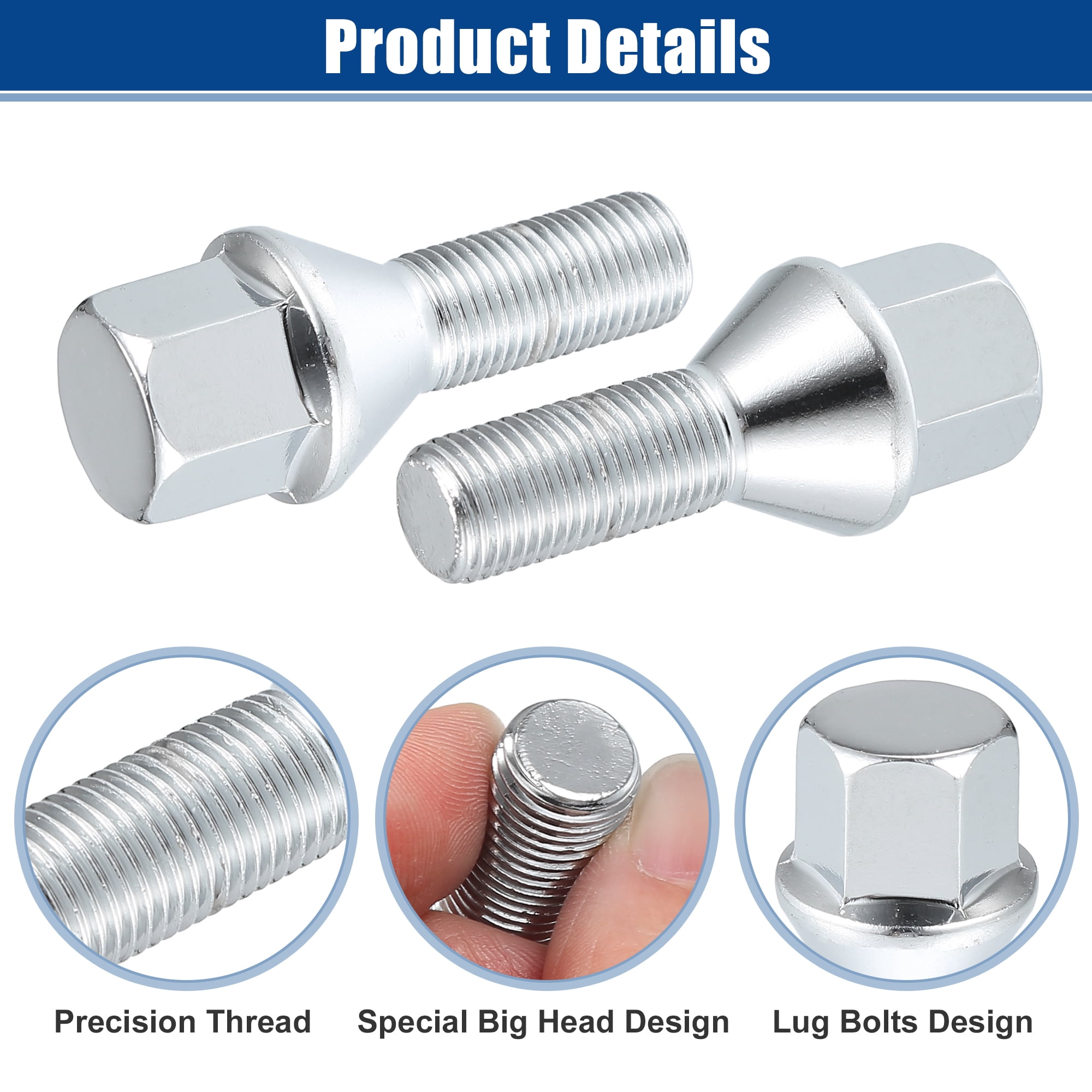 Unique Bargains M12x1.25 Wheel Lug Bolts Nuts Hub Assembly for Jeep Compass 2018-2022