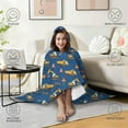 thumbnail image 4 of Wearable Blanket,Cartoon Construction Vehicles Barriers Hooded Wearable Sherpa Blanket for Adults & Teens,Winter Poncho Shawl Wrap Cape Thick Warm,50"x60", 4 of 5