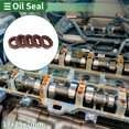 thumbnail image 2 of Unique Bargains Universal Oil Seal TC Double Lip w Steel Spring Seal Ring Rotary Shaft Seal 17x25x7mm High Pressure FKM Rubber Brown 5 Pcs, 2 of 7