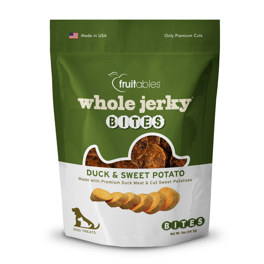 Fruitables Whole Jerky Dog Treats, Duck and Sweet Potato Jerky Treats
