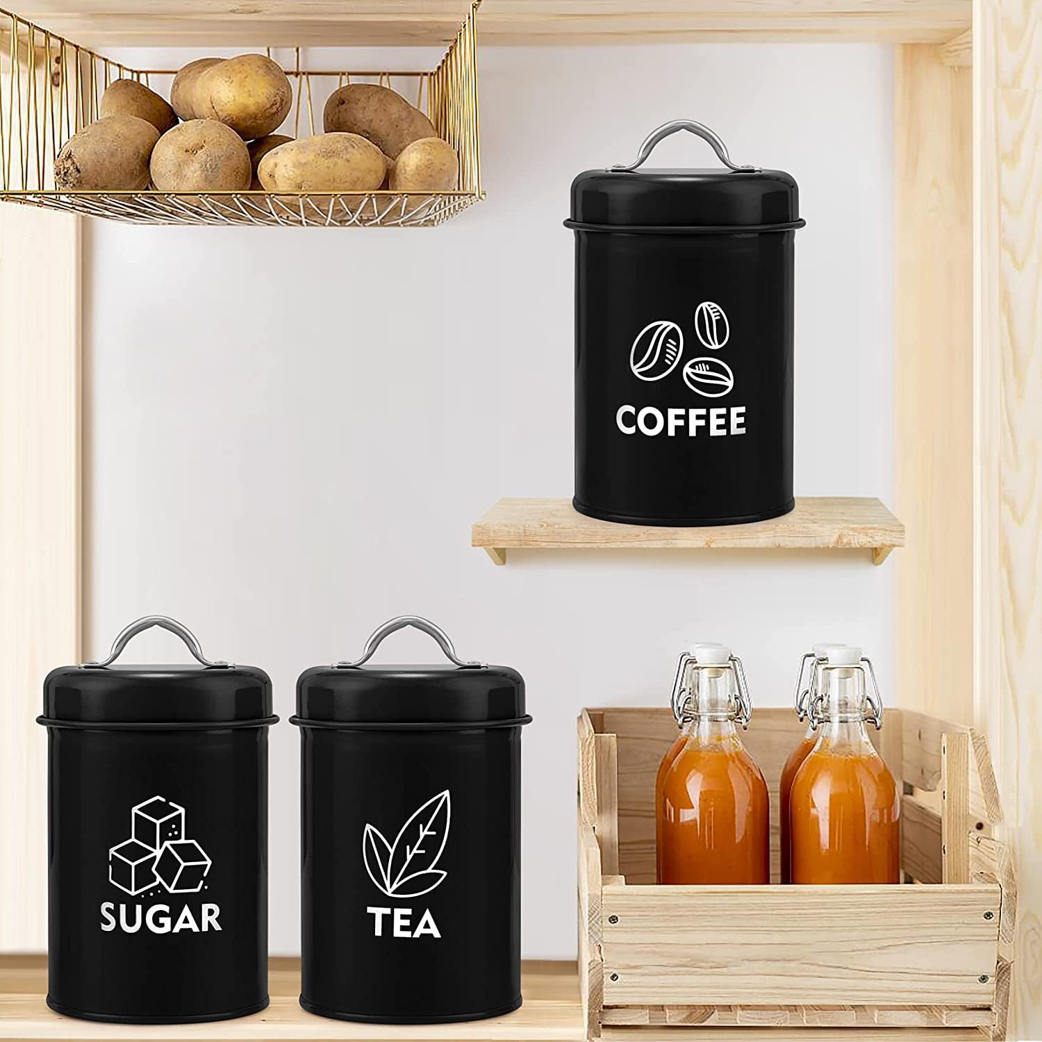 Coffee Tea Sugar Canisters