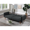 thumbnail image 2 of Ucloveria 81" Modern Sofa Polyfiber Sofa Convertible Bed Wooden Legs Living Room Lounge, 2 of 7