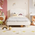 thumbnail image 2 of Somier GarveeHome para cama doble, tamaño XL, tapizado para niños, color blanco, 2 of 7