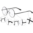 thumbnail image 5 of ORUYROP Vintage Round Prescription ready Metal Eyeglass Frame Clear Lens, 5 of 5