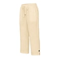 thumbnail image 4 of EazyTech Capri Pants for Women Straight Leg Drawstring Elastic Waist Linen Pant Lightweight Loose Casual Summer Clothes, 4 of 5