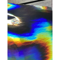 Adhesive Vinyl Silver Holographic Oil Slick Spectrum