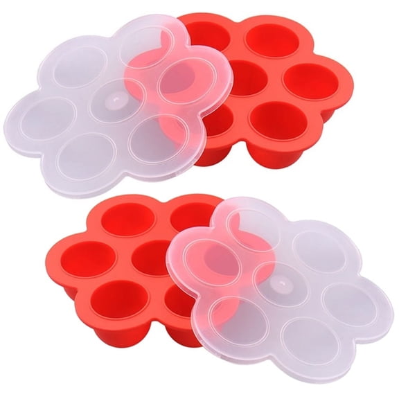 Vita Saggia Silicone Egg Bite Molds with 2 Snap-on Lids (2 Count)